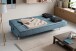 Schlafsofa >Bono< in blau, Strukturstoff - 199x91x91cm (BxHxT)