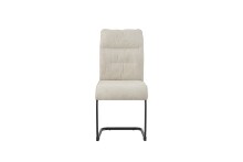 Freischwinger >Frieda< 2er Set in creme, Chenille-Optik - 47x94x61cm (BxHxT)