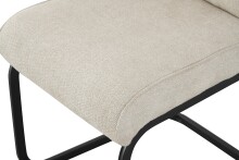 Freischwinger >Frieda< 2er Set in creme, Chenille-Optik - 47x94x61cm (BxHxT)