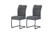 Freischwinger >Frieda< 2er Set in anthrazit, Chenille-Optik - 47x94x61cm (BxHxT)