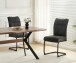 Freischwinger >Frieda< 2er Set in anthrazit, Chenille-Optik - 47x94x61cm (BxHxT)
