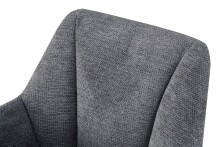 Stuhl >Bella< 2er Set in anthrazit, Chenille-Optik - 55x82x62cm (BxHxT)