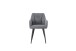 Stuhl >Bella< 2er Set in anthrazit, Chenille-Optik - 55x82x62cm (BxHxT)