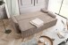 Schlafsofa >Grubs< in grau-beige, Cord - 225x96x93cm (BxHxT)