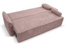 Schlafsofa >Grubs< in rosa, Cord - 225x96x93cm (BxHxT)