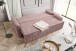 Schlafsofa >Grubs< in rosa, Cord - 225x96x93cm (BxHxT)