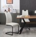 Freischwinger >Hanna< 2er Set in creme, Webstoff - 43x98x59cm (BxHxT)
