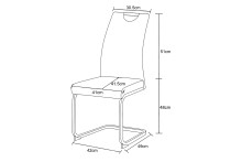 Freischwinger >Hanna< 2er Set in anthrazit, Webstoff - 43x98x59cm (BxHxT)