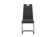 Freischwinger >Hanna< 2er Set in anthrazit, Webstoff - 43x98x59cm (BxHxT)