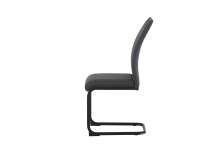 Freischwinger >Hanna< 2er Set in anthrazit, Webstoff - 43x98x59cm (BxHxT)