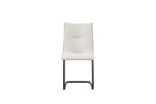 Freischwinger >Sonja< 2er Set in creme, Webstoff - 46x89x57cm (BxHxT)