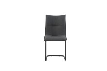 Freischwinger >Sonja< 2er Set in anthrazit, Webstoff - 46x89x57cm (BxHxT)