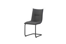 Freischwinger >Sonja< 2er Set in anthrazit, Webstoff - 46x89x57cm (BxHxT)
