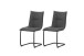 Freischwinger >Sonja< 2er Set in anthrazit, Webstoff - 46x89x57cm (BxHxT)