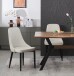Stuhl >Claudia< 2er Set in creme, Velouroptik - 44x88x58cm (BxHxT)