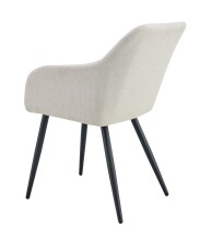 Stuhl >Lea< 2er Set in creme, Webstoff - 56x83x60cm (BxHxT)