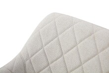 Stuhl >Lea< 2er Set in creme, Webstoff - 56x83x60cm (BxHxT)