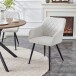 Stuhl >Lea< 2er Set in creme, Webstoff - 56x83x60cm (BxHxT)