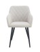 Stuhl >Lea< 2er Set in creme, Webstoff - 56x83x60cm (BxHxT)