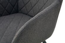 Stuhl >Lea< 2er Set in anthrazit, Webstoff - 56x83x60cm (BxHxT)