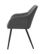 Stuhl >Lea< 2er Set in anthrazit, Webstoff - 56x83x60cm (BxHxT)