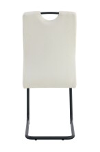 Freischwinger >Lisa< 2er Set in creme, Velouroptik - 43x98x61cm (BxHxT)