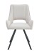 Stuhl >Helen< 2er Set in creme, Webstoff - 56x91x63cm (BxHxT)