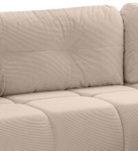 Ecksofa >Sancho Long< in beige, Cord - 255x107x155cm (BxHxT)