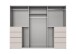 Schwebetürenschrank >BALI< in KASCHMIR / SPIEGEL - 270x208x64cm (BxHxT)