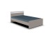 Bett >BAHAMAS< in SAHARAGRAU + WEISS - 96x80x210cm (BxHxT)