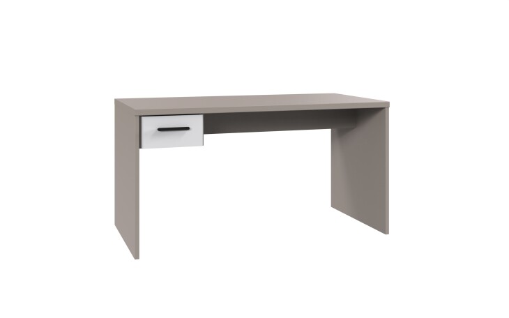 Schreibtisch >BAHAMAS< in SAHARAGRAU + WEISS - 140x72x70cm (BxHxT)
