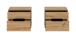 Nachtkommode >Canu< 2er Set in Basalt Grau / Artisan - 50x42x37cm (BxHxT)