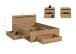 Bettgestell >Canu< in Basalt Grau / Artisan inkl. 2x Nachtkommoden - 244x87x205cm (BxHxT)
