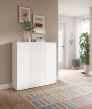 Highboard >Scarpa< in Weiß - 105x111x37cm (BxHxT)