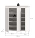 Highboard >Scarpa< in Weiß - 105x111x37cm (BxHxT)