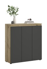 Highboard >Scarpa< in Evoke Oak / Anthrazit - 105x111x37cm (BxHxT)