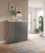 Highboard >Scarpa< in Evoke Oak / Anthrazit - 105x111x37cm (BxHxT)