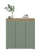 Highboard >Scarpa< in Evoke Oak / Smoke Green - 105x111x37cm (BxHxT)