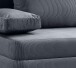 Schlafsofa >Sorto< in blau-grau, Cord - 200x91x100cm (BxHxT)