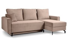 Ecksofa >Marti< in altrosa, Cord - 230x89x148cm (BxHxT)