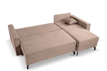 Ecksofa >Marti< in altrosa, Cord - 230x89x148cm (BxHxT)