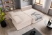 Ecksofa >Amsterix< in grau-beige, Cord - 213x95x158cm (BxHxT)