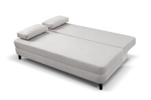 Schlafsofa >Sorto< in hellgrau, Cord - 200x91x100cm (BxHxT)