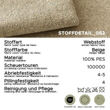 Ecksofa >Lux< in beige, Webstoff - 305x90x281cm (BxHxT)