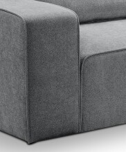 Ecksofa >Lux< in grau, Webstoff - 305x90x281cm (BxHxT)