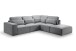 Ecksofa >Lux< in grau, Webstoff - 305x90x281cm (BxHxT)