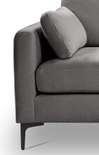 3,5-Sitzer >Venti< in hellgrau, Webstoff - 225x92x97cm (BxHxT)