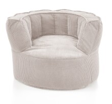 Sessel >Snuggle< in beige, Cord - 95x65x95cm (BxHxT)