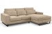 Ecksofa >Bolivia< in beige, Cord - 276x91x183cm (BxHxT)