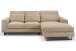 Ecksofa >Bolivia< in beige, Cord - 276x91x183cm (BxHxT)